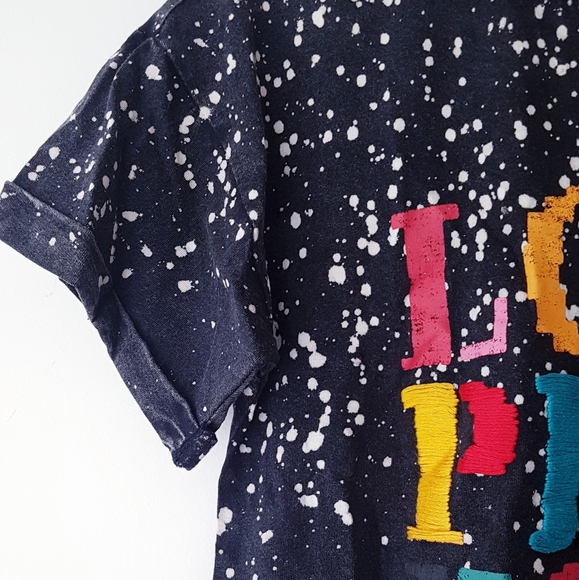 ANTHROPOLOGIE PILCRO Multi-Colour Love Peace Forever T-Shirt - Picture 5 of 13